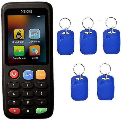 XIXEI X7 Décodeur NFC Duplicateur Lecteur/graveur de cartes à puce 125 kHz 13,56 MHz Machine à cloner les badges, les cartes et les clés Copieur/programmeur (1/5)