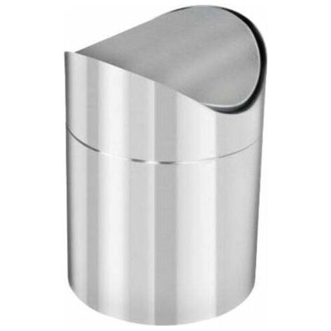 Poubelle de salle de bain en acier inoxydable Couvercle rotatif avec déodorant Traitement anti-corrosion 30L (1/5)