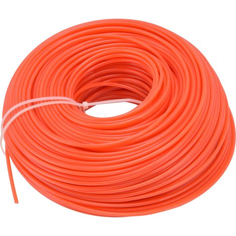 3 mm 120 m Nylon-Schneidfaden für Freischneider, starker Runddraht, Ersatz-Grasschneidwerkzeug, orangefarbene Packung (Durchmesser 3 mm, Länge 120 m) (1/5)