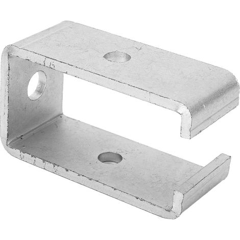 Équerres de fixation en acier 105 pour crémaillères de couloir, chariots sur rail et supports centraux de portants vêtements robustes. (1/5)