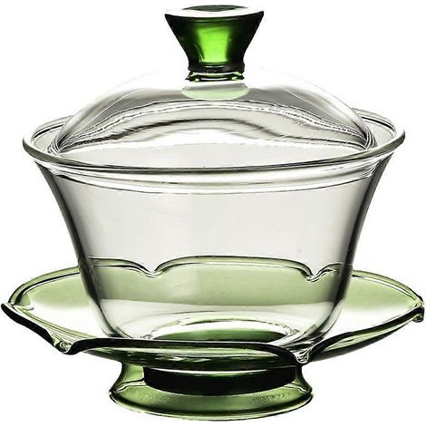 théière en verre transparent de style chinois, idéale pour la maison, le bureau ou l'infusion du thé. (1/5)