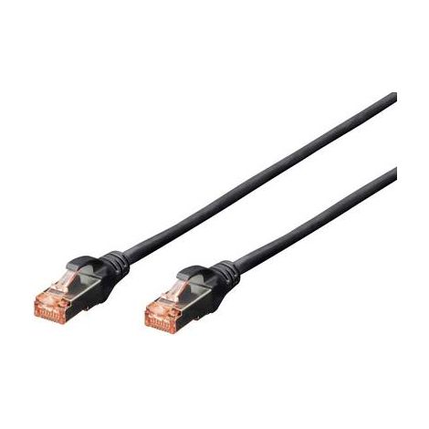 Digitus DK-1644-010/BL RJ45 Câble réseau, câble patch CAT 6 S/FTP 1.00 m noir sans halogène, torsadé (1/3)