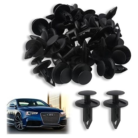 Rivets Plastiques Voiture Clips de Fixation 8 mm Noir pour Garde-Boue Accessoire pour Véhicules et Ateliers Pour Installation et Réparation de Panneaux (1/5)