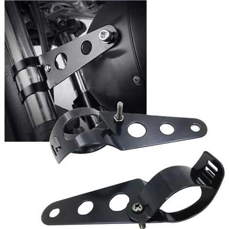 Support de phare de moto universel 38 mm à 51 mm, support pour phare de moto, clip noir (1/4)