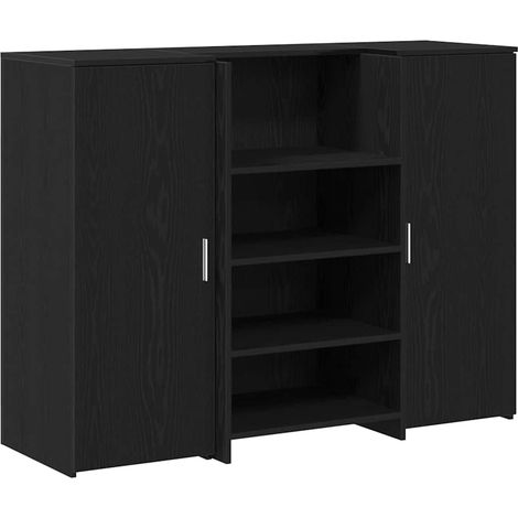 Maison Exclusive - Empfangstheke Schwarz Eichen-Optik 135x50x103, (1/5)