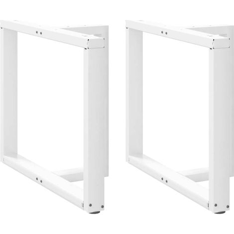 Esstischbeine T-Form 2 Stk. Weiß 100x35x(72-73) cm Stahl