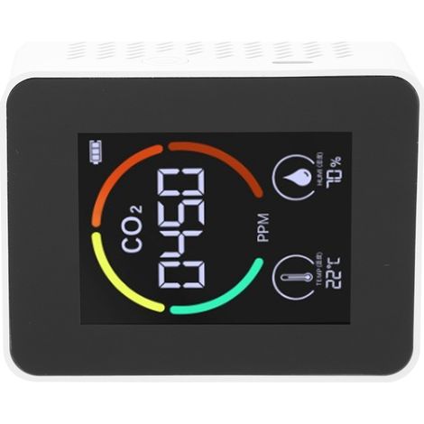 Détecteur de CO2, mesureur de concentration de dioxyde de carbone, appareil de mesure de la température et de l'humidité