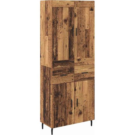 Maison Exclusive - Aparador alto con cajón 2 pcs Madera vieja Mad