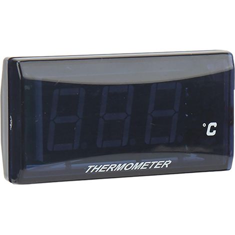 Jauge de Température d'eau de Moto, Jauge de Température d'eau de Moto, Compteur de Température d'eau de Moto DC12V LCD Super Slim ABS avec Accessoires d'installation pour (1/5)