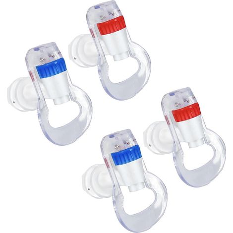 2X distributeur eau remplacement poussoir robinet froid et eau robinet bleu et rouge lot (1/5)
