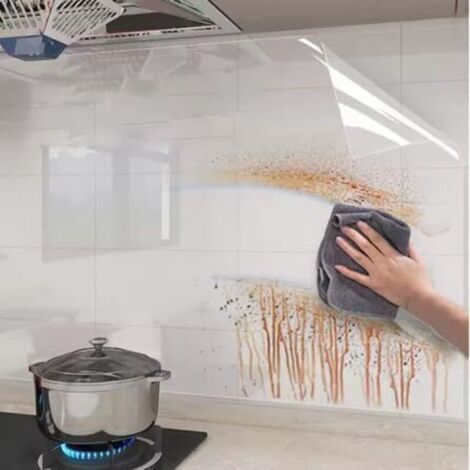 QORVA-Universal – Selbstklebende, transparente Folie für Küche und Wände, wasserdicht, ölbeständig, 45 cm, 2 m (1/5)