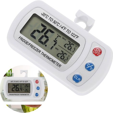 Thermomètre Digital Kitchen LCD Fridge Freezer Thermometer avec Support/Hanger Adjustable Stand (1/5)