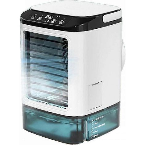 Climatiseur portable à double atomisation ultrasonique, ventilateur silencieux, grand réservoir d'eau, alimentation USB, idéal pour la maison, le bureau et le camping. Parfait pour la maison, le burea (1/5)