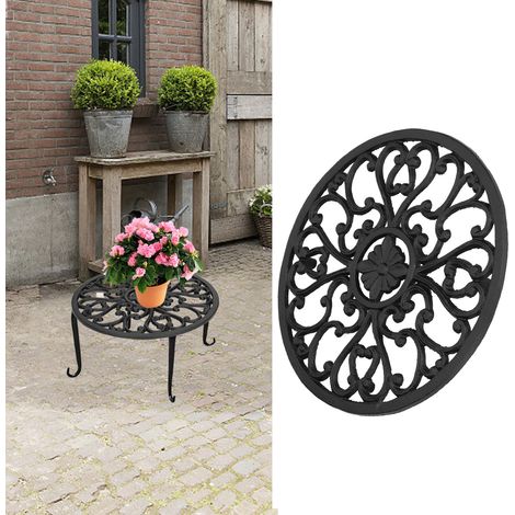 Support décoratif pour fleurs d'extérieur (salon/balcon), simple étagère en fer pour pots de fleurs, idéale pour les plantes en pot comme le lierre vert et les plantes succulentes. (1/5)
