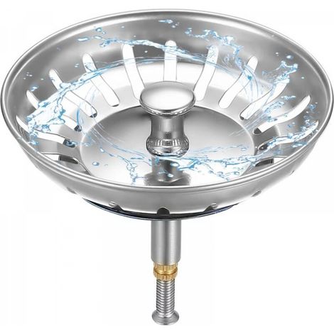 Crépine d'évier de cuisine Ø 79 mm, 1 pièce, bonde d'évier de cuisine réglable en hauteur, bonde d'évier de cuisine en acier inoxydable 304, bonde d'évier (1/5)