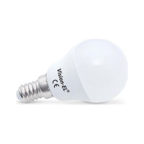 Ampoule LED E14 Bulb opaque blanc chaud P45 6W (55W) 3000°K