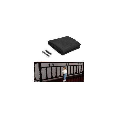 Noir,Filet Securite Escalier,Filet Escalier Sécurité,Filet Escalier Sécurité Bebe,Filet Escalier Enfant,Filet de Sécurité pour Balcon,Filet de Protection Enfant (1/5)