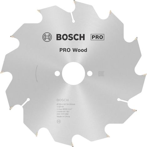 Bosch PRO Wood Circular Saw Blade 190 x 2.6 x 30 mm T12 2608641187