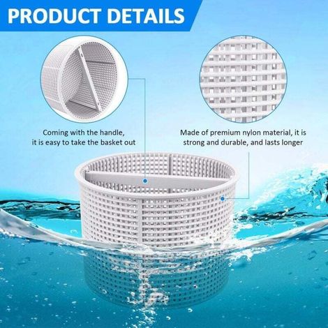 Ulisem Panier De Skimmer De 18 Cm, Panier De Rechange Pour Skimmer De Piscine, Pré-filtre De Piscine,pour Hayward SPX1082 (1/3)