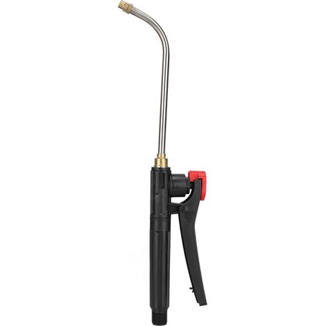 Lance d'arrosage de jardin G3/8 Filetage extérieur Tige de pulvérisation agricole avec buse courbée à atomisation fine et buse en cuivre réglable (1/5)