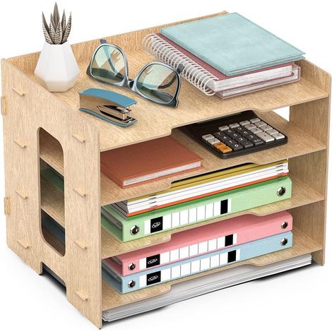Office Letter Tray, 4 Tier A4 Filing Trays (1/5)