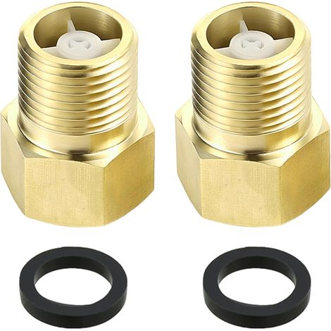 2 Pièces Clapet Anti Retour de 1/2 Pouce, Clapets Anti-Retour Laiton,Clapet Anti Retour,avec 2 Joints, Clapet Anti-Retour Eau pour Pompe de Jardin, Toilette, Fontaine et Système D'eau (1/5)