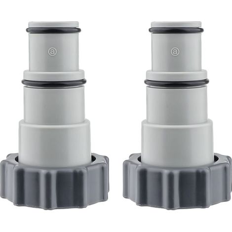 Adaptateur Tuyau Piscine 2 Pièce Raccord Piscine Adaptateurs Filetés Mâles pour Pompe de Vidange De Piscine, pour Tuyau de 1,5 Et 1,25" - Série A