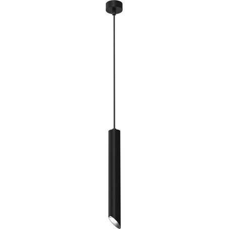 Suspension tube noire minimaliste Corte GU10 8W Milagro (1/5)