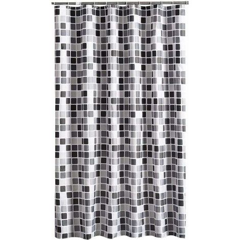 1pc Rideau de douche 200x240 cm (LxH), anti-moisissure antibactérien hydrofuge doublure des rideaux de douche tissu polyester doux Rideaux de bain rideau fait de beaux motifs pour salle de bain toilet (1/3)