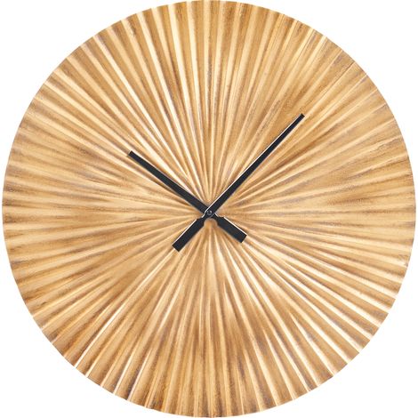 Reloj de pared de aluminio y latón ø 59 cm decoración sala de estar comedor Vaigai