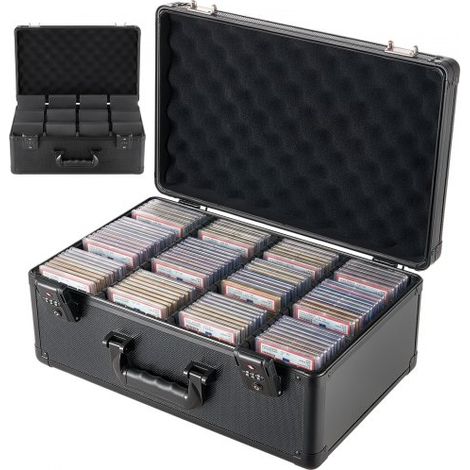 Boîte de Rangement Carte Gradée 152 PSA 4 Rangées Mallette Verrou TSA,pour Cartes de Sport et à Collection,Capacité 120 SGC,100 BGS,550 Toploaders,999+ Cartes en Vrac,avec 12 Séparateurs (1/3)