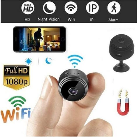 A9 HD 1080P Mini Caméra Sans Fil Wifi Sécurité Cam Vision Nocturne Détection de Mouvement (1/4)