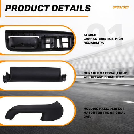 8 tubes 1K4868049C compatible with Volkswagen Golf 5 MK5 GTI R32 door handles (1/5)