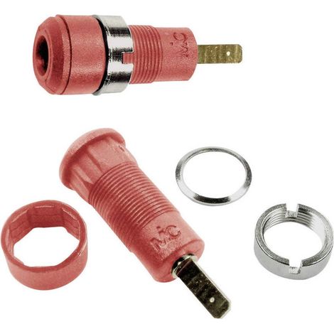 Douille banane Ø de la broche: 2 mm Stäubli SLB2-F2,8 65.9098-22 rouge 1 pc(s) D29233 (1/2)
