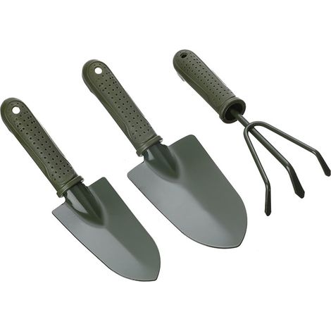 Rake - Cultivator - Trowel - Spade - Kids Gardening Set - Ergonomic Handle - Heavy Duty Garden Hand Tools - 4 Pieces (1/5)