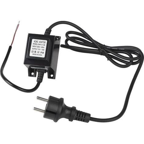 Transformateur LED 12 V 15 W IP68 - Pour extérieur - Étanche - Pour piscine - Transformateur 220 V 12 V - LED avec prise - Entrée/sortie 220 V - 50 Hz - AC 12 V 15 W (1/5)