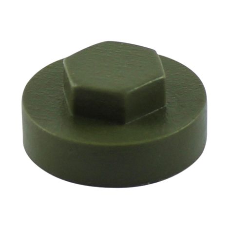 TIMCO Hex Head Cover Caps Olive Green - 16mm