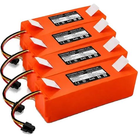 Batterie de remplacement, capacité 12800mAh, compatible avec les balayeuses électriques, 4pcs-12800mah, 14,4 V-b (1/2)