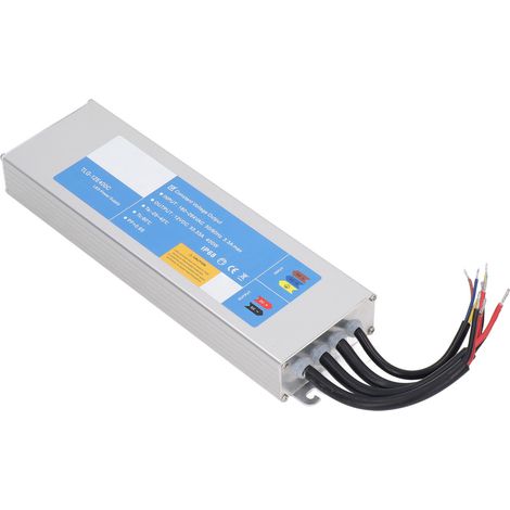 Alimentation LED étanche IP68 400W, transformateur basse tension 12V DC, convertisseur adaptateur pour éclairage intérieur/extérieur, entrée 180-264V AC, usage multiple. (1/5)