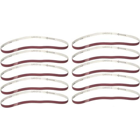 10 Pièces Ponceuse À Bande Abrasive 9x533mm Oxyde Aluminium Papier Verre (240) (1/5)
