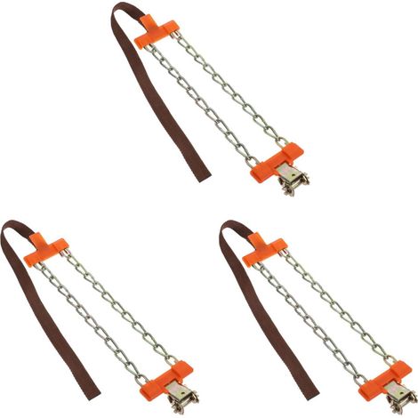 Cadenas de tracción universales de acero de 3 piezas para automóviles, SUV, camionetas y vehículos de emergencia. (1/2)