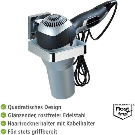 Vacuum-Loc® porta asciugacapelli in acciaio inox Quadro WENKO (1/5)