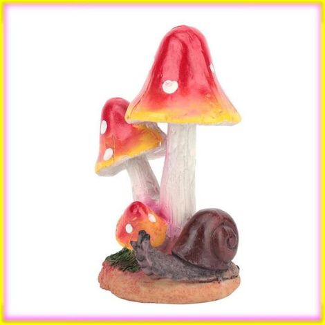 keenso Décor de Champignons Décorations De Pelouse Champignons Animaux Mignons Ornements De Cour De SG jardin gazon escargot rouge (1/5)