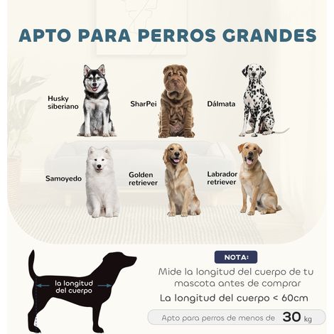 Lit surélevé pour chien avec pieds en bois et coussin lavable. supportant jusqu'à 30 kg. 96 x 66 x 24 cm. bleu (1/5)