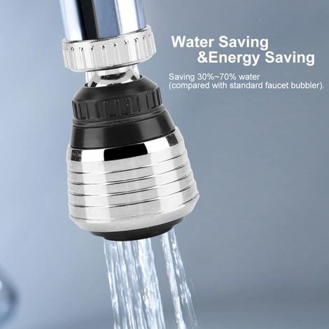 Tête de Robinet de Cuisine 360 Pivotant Economie D'eau embout de Filtre de Buse Bain Aérateur Barboteur (1/4)