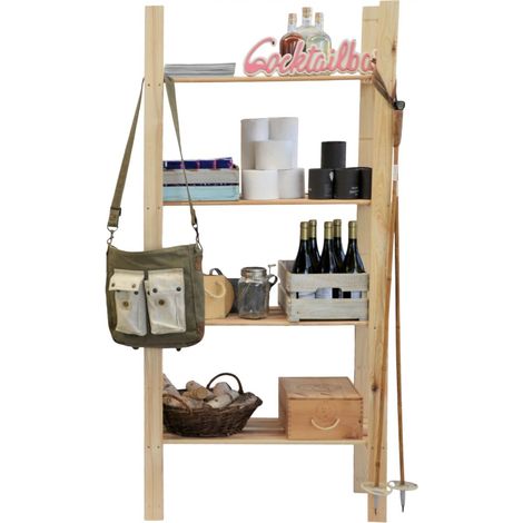 Regal 170x80x40cm Fichte 4 Böden Bücherregal Wandregal Standregal Holzregal