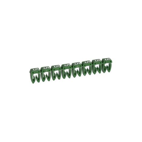 800 Repères CAB 3 pour filerie 4mm² à 6mm² avec chiffre 5 Vert LEGRAND 038235 (1/2)