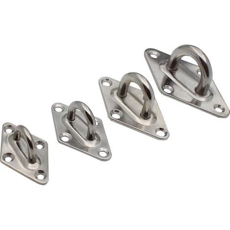 4 ojales de acero inoxidable de 8 mm con forma de diamante, ganchos de sujeción para cubierta, cierre rápido, accesorios para toldos y cubiertas de yates