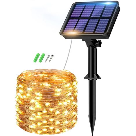 Solar-LED-Lichterketten für den Außenbereich, Solarleuchten für Garten und Weihnachten