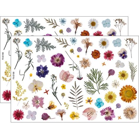 Stickers Muraux Floraux Autocollants DIY 2 Feuilles Pvc Amovibles pour Chambre Salon Décoration Intérieure Papier Peint Adhésif Motif Botanique Moderne (1/5)